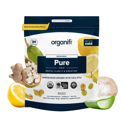 Organifi Pure – Brain Support, Focus & Clarity (Gluten-Free, Non-GMO) • 30 Servings