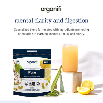 Organifi Pure – Brain Support, Focus & Clarity (Gluten-Free, Non-GMO) • 30 Servings