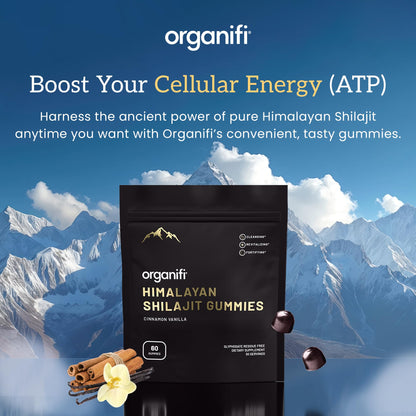 Organifi Shilajit Gummies – Himalayan PrimaVie Shilajit, 60 Count
