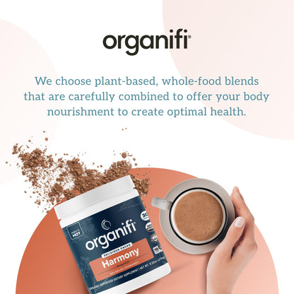 Organifi Harmony: Hormone Support for PMS Relief & Energy | Gluten Free & Vegan Cacao Powder, 30 Servings