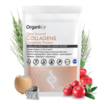 Organixx Collagen Peptides Powder with Vitamin C – Unflavored, 30 Servings