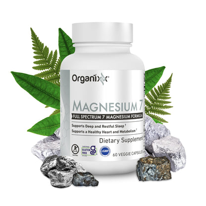 Organixx Magnesium Glycinate 7-Form Complex – Sleep, Muscle & Heart Health | 60 Capsules