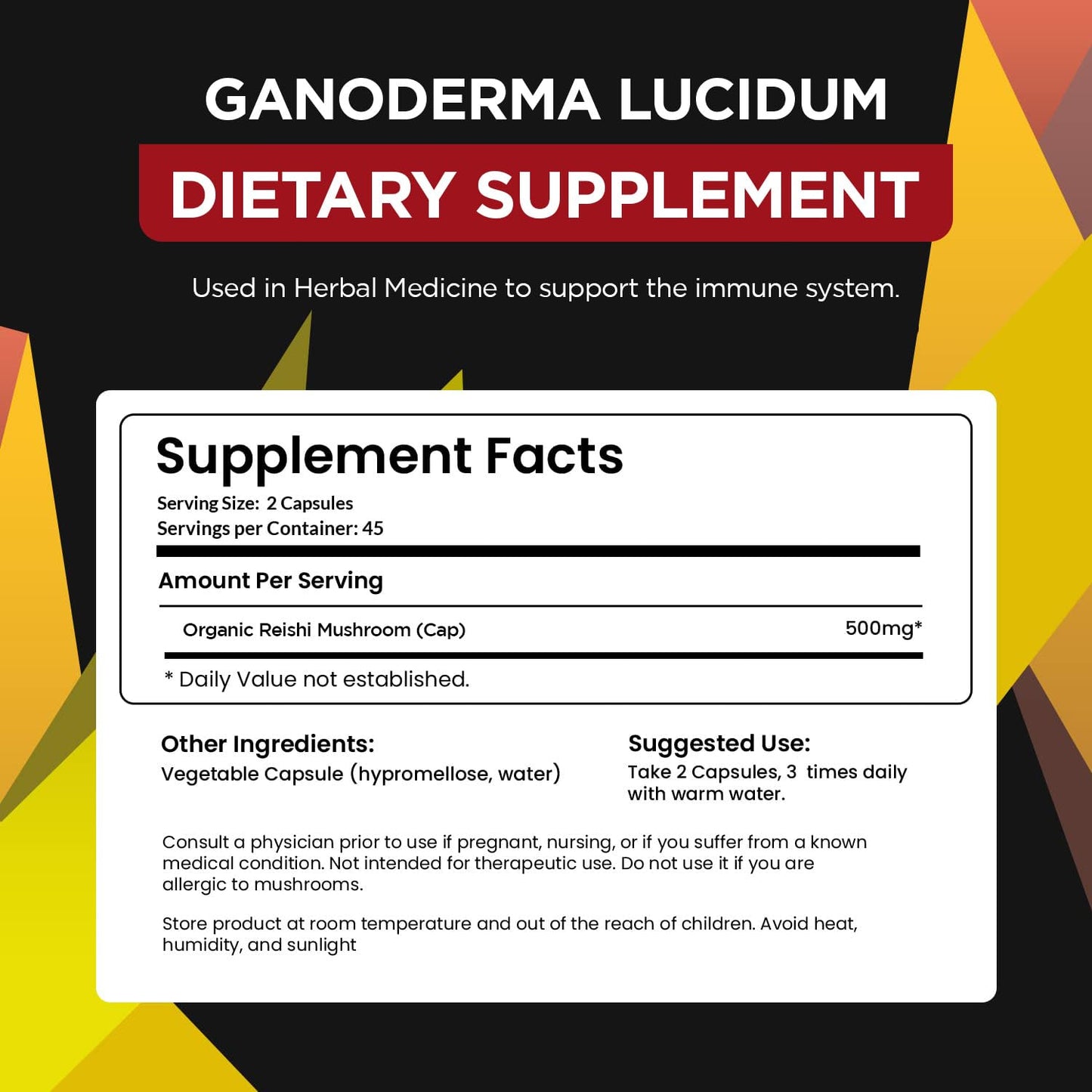 ORGANO OGX Organic Ganoderma Lucidum 90-Count