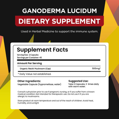 ORGANO OGX Organic Ganoderma Lucidum 90-Count