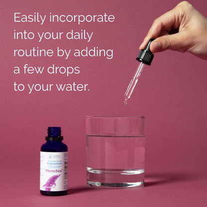 Oriel Liquid Magnesium Drops Menosea – Rapid Absorption, Free Ion Magnesium, 78 Trace Elements, Menopause Wellness