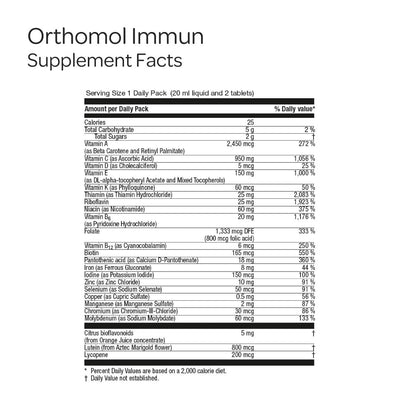 Orthomol Immun: Daily Immune Support with 25 Micronutrients – 30-Day Pack