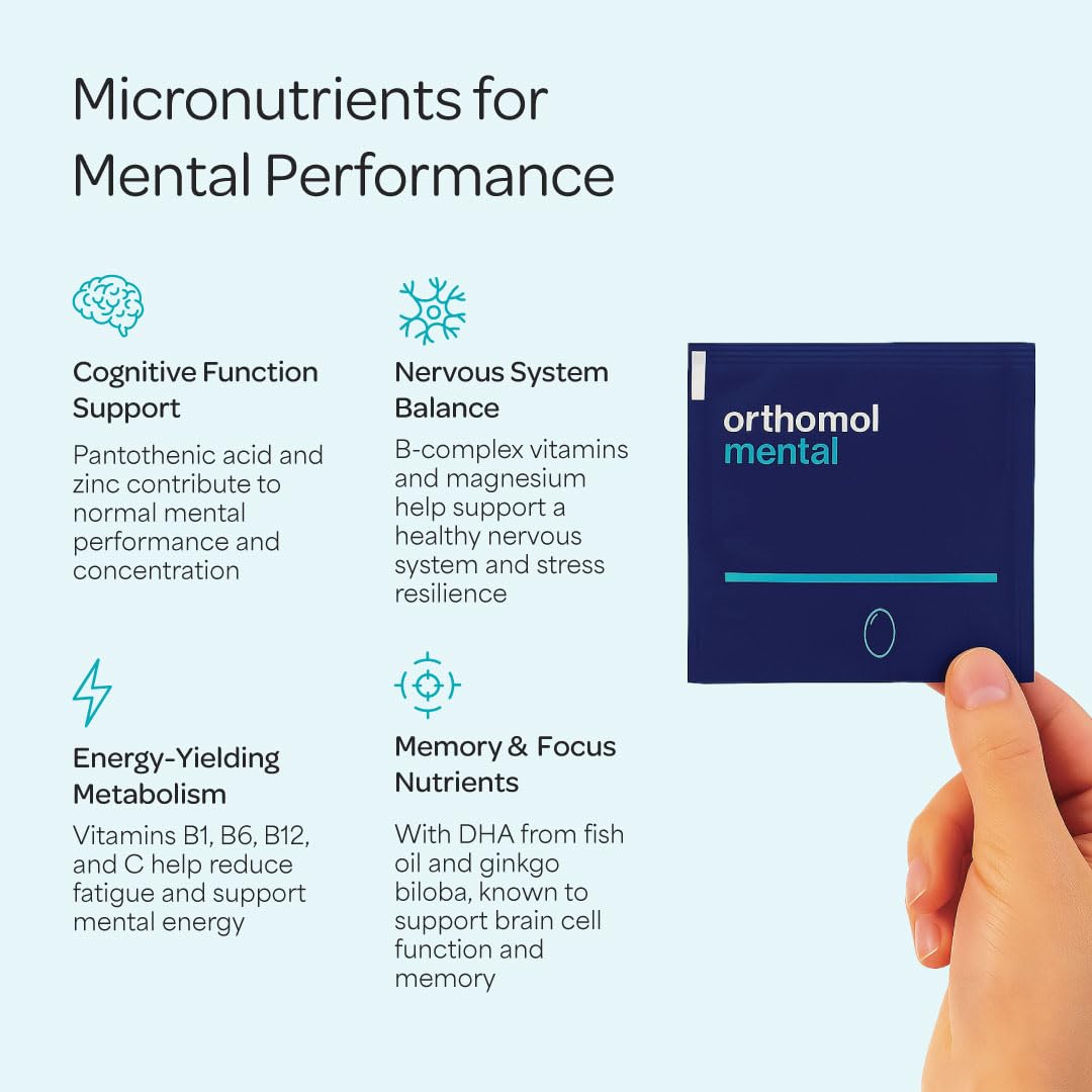 Orthomol Mental — Premium Brain Nutrients for Focus & Energy | 30-Day Supply