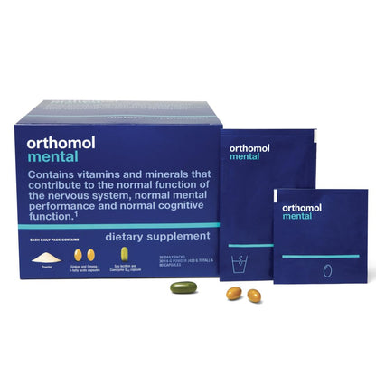 Orthomol Mental — Premium Brain Nutrients for Focus & Energy | 30-Day Supply