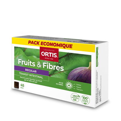 Ortis Fruits & Fibres Regular 45 Squares to Chew – Nutritional Supplement