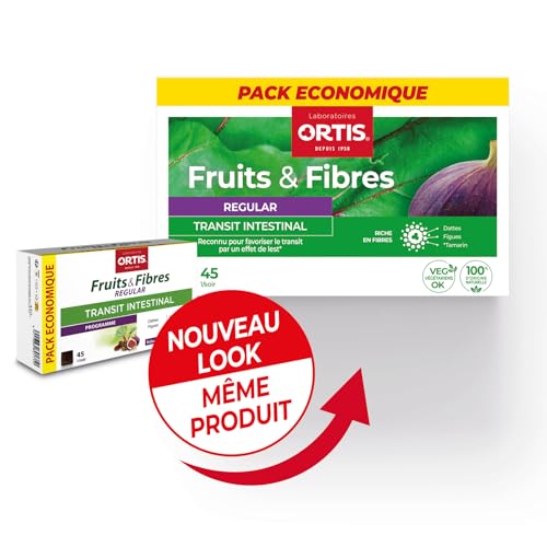 Ortis Fruits & Fibres Regular 45 Squares to Chew – Nutritional Supplement