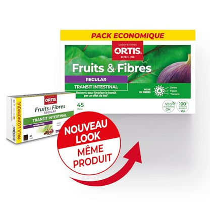 Ortis Fruits & Fibres Regular 45 Squares to Chew – Nutritional Supplement