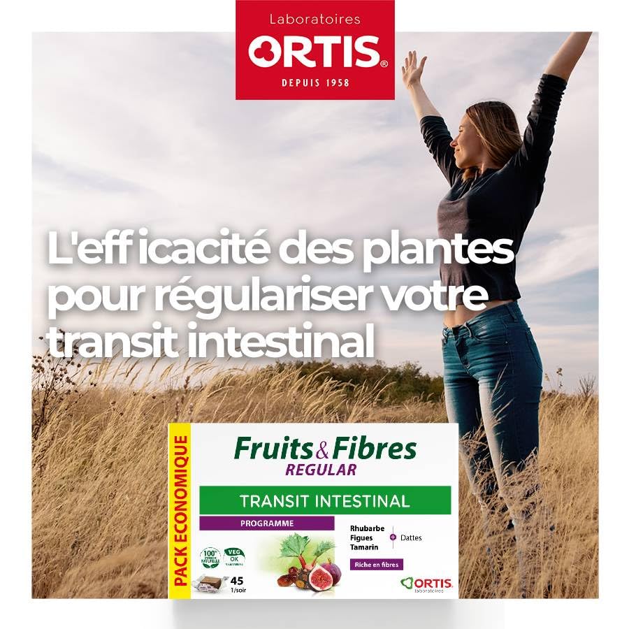 Ortis Fruits & Fibres Regular 45 Squares to Chew – Nutritional Supplement
