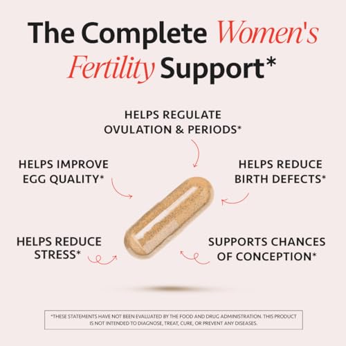 Freshly Moms Ayurvedic Fertility Supplements for Women | Support Ovulation | Conception for Women | Egg Quality | Maca Root, Vitex, & Vitamins | Vegan | 90 Capsules - OSH Wellness
