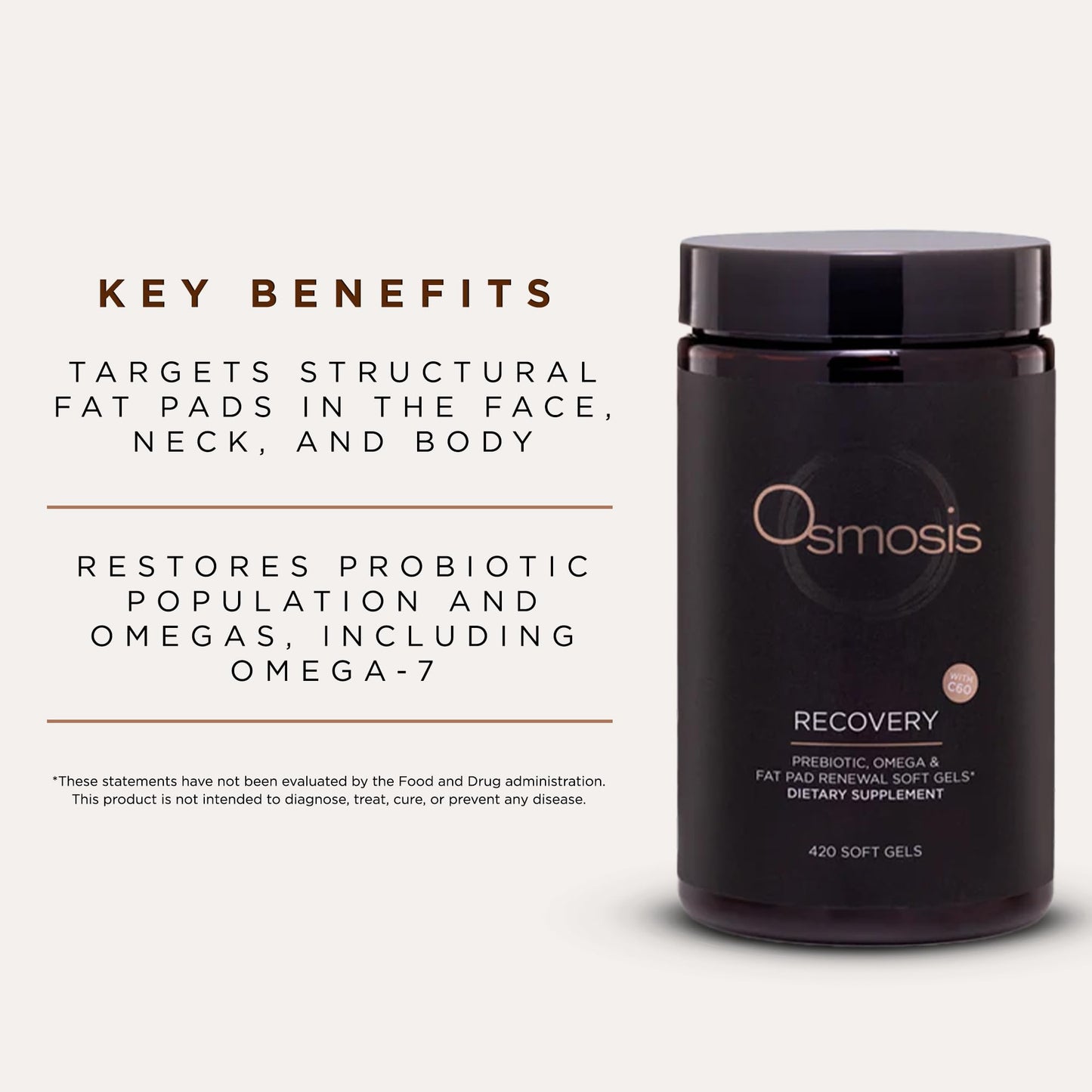 OSMOSIS Recovery – Facial Volume Renewal, 420 Soft Gel Caps