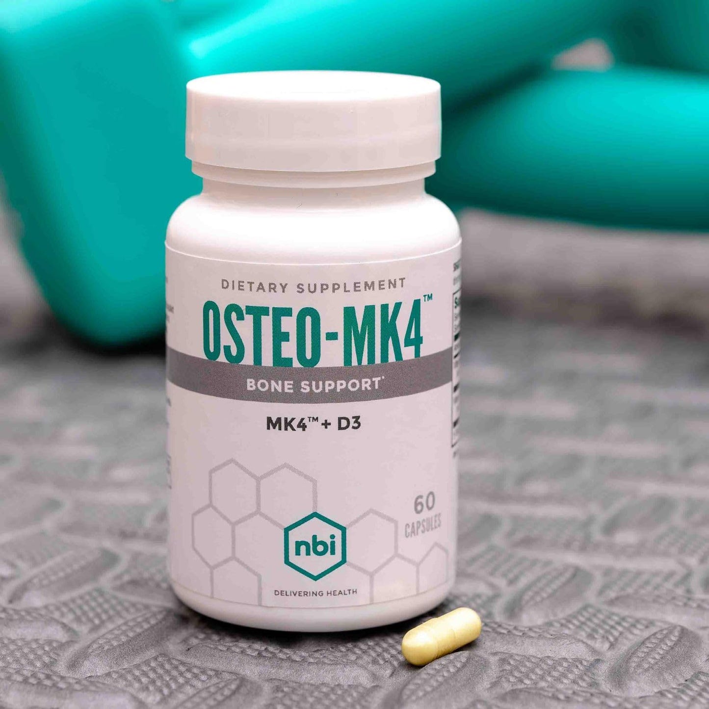 Osteo-MK4 Bone Support - Vitamin D & K Complex, 60 Veggie Capsules | NBI