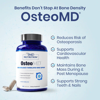 1MD Nutrition OsteoMD – Comprehensive Bone Health Support with Vitamin D3, K2 (MenaQ7) & Hydroxyapatite