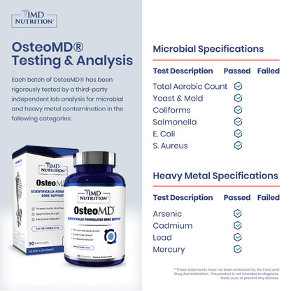 1MD Nutrition OsteoMD – Comprehensive Bone Health Support with Vitamin D3, K2 (MenaQ7) & Hydroxyapatite