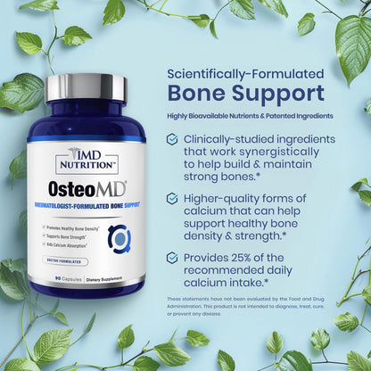 1MD Nutrition OsteoMD – Comprehensive Bone Health Support with Vitamin D3, K2 (MenaQ7) & Hydroxyapatite
