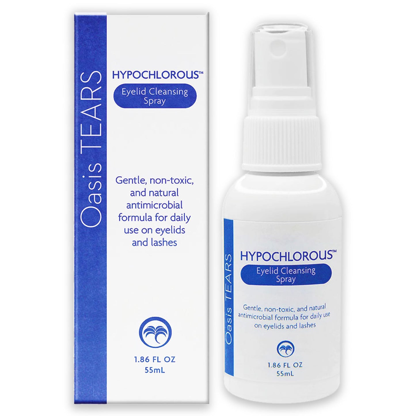 OT7400 Oasis TEARS HYPOCHLOROUS Eyelid & Lash Cleansing Spray – 0.012% HOCl, 1.86 fl oz
