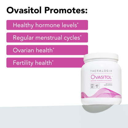 Theralogix Ovasitol Inositol Powder – 400 g (180 Servings) | Myo-Inositol & D-Chiro Inositol for Hormone Balance & Ovarian Function, NSF Certified