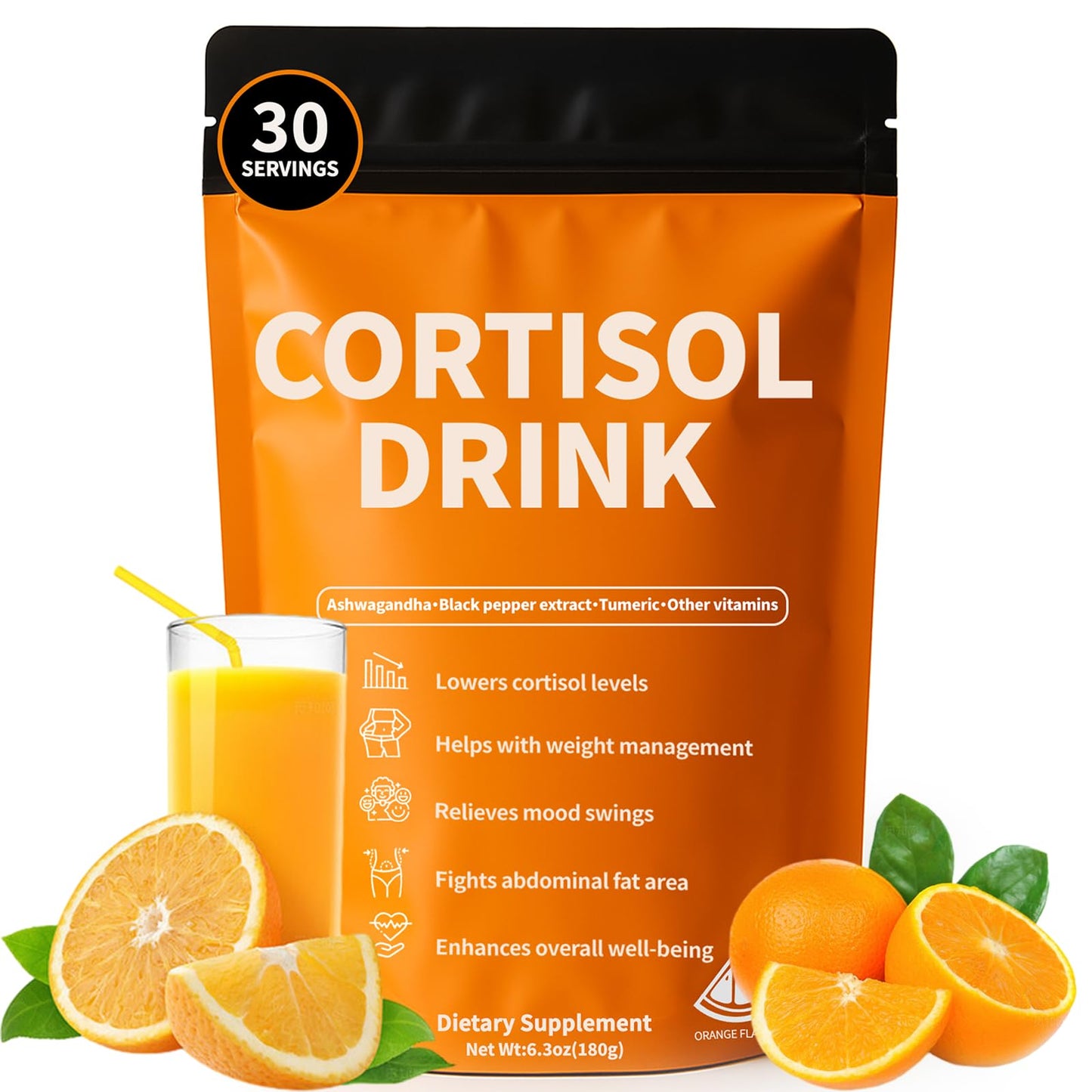 oviaapo Cortisol Drink Powder – Natural Relaxation, Focus & Calm Mood Support