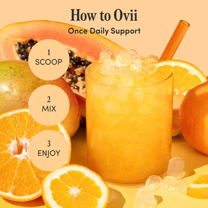 Ovii Ovarian Support for Women – Hormonal & Metabolic Balance (40:1 Myo-Inositol + Reducose) Tropical, 30 Ct