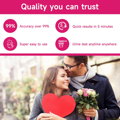 Home Fertility Tracker: Ovulation & Pregnancy Test Strips Kit (50 LH, 20 HCG)