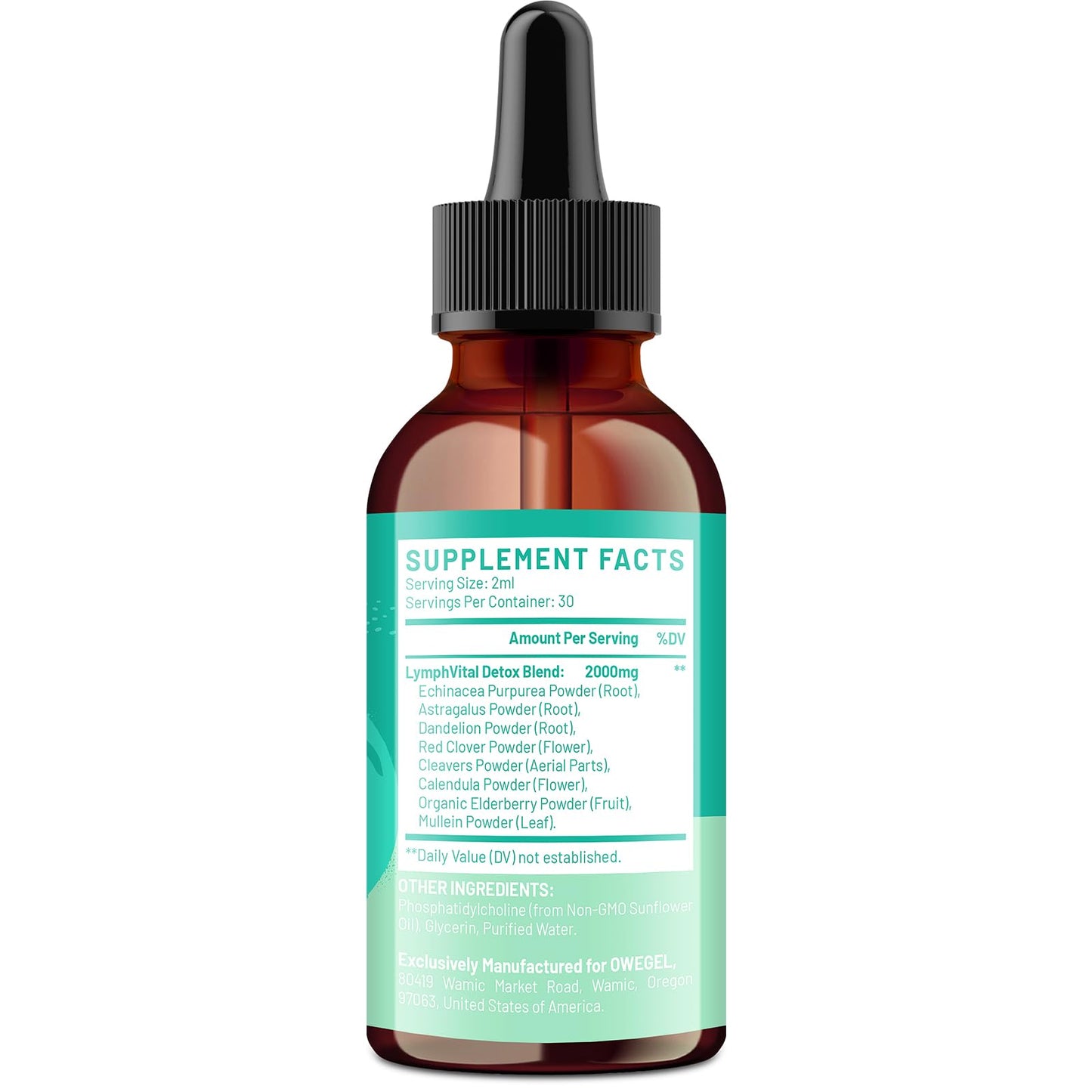 oweGel Liposomal Lymphatic Drops – Alcohol-Free, Sugar-Free, 4 fl oz