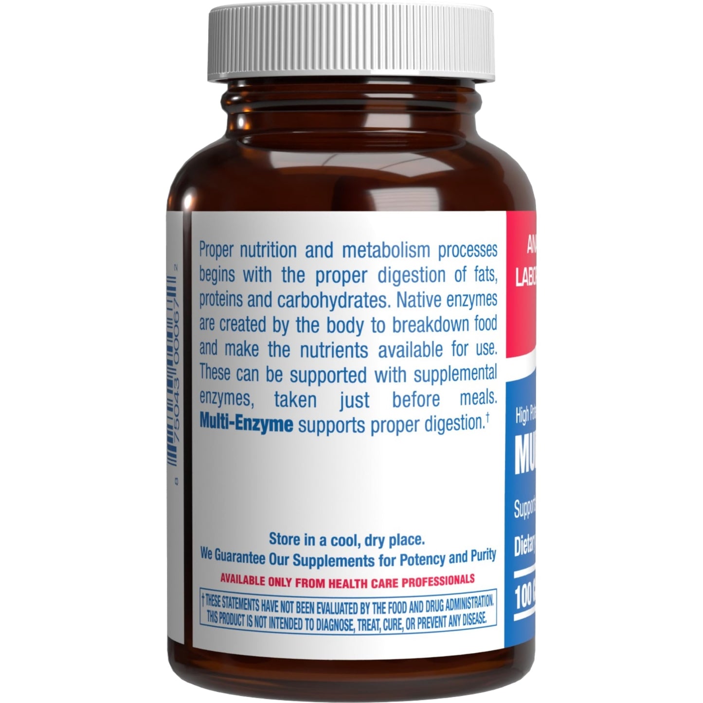 Multi Digestive Enzymes with Ox Bile – Clinical Strength Pancreatic Enzymes for Protein, Carbs & Fat