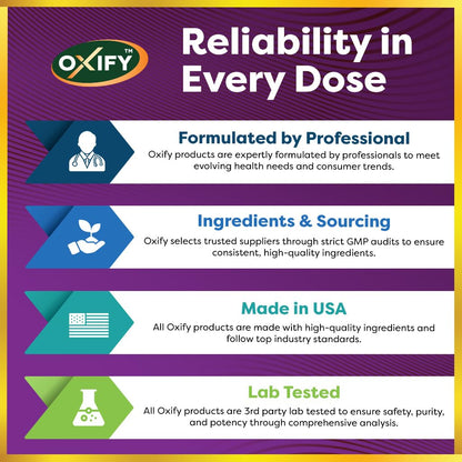 Oxify Acetyl L-Carnitine + Alpha Lipoic Acid 750 mg – 120 Capsules, Gluten-Free, Made in USA