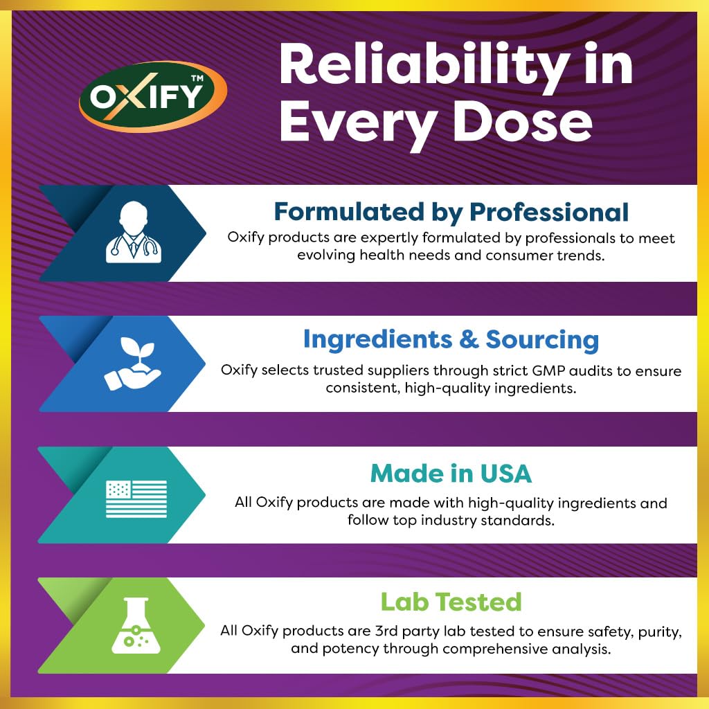 Oxify Hyaluronic Acid with Glucosamine, Chondroitin, Collagen & Vitamin C | 120 Capsules | Gluten-Free & Non-GMO | Made in USA