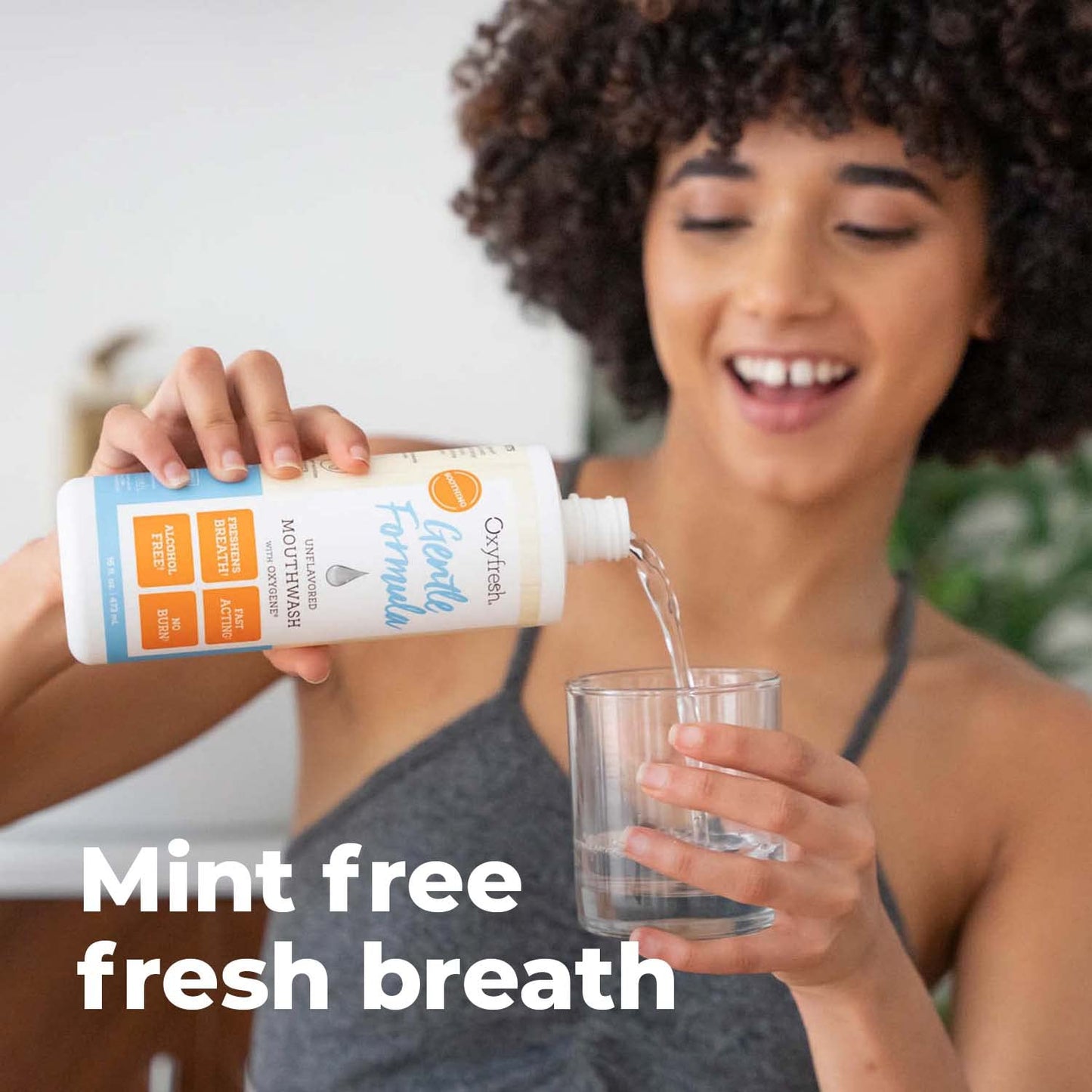 Oxyfresh Gentle Formula Unflavored Mouthwash – Ultra Sensitive Gums & Teeth – No Mint, Zero Alcohol, Flavor Free – 16 oz