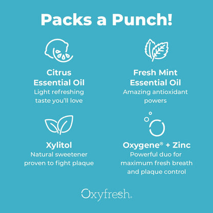 Oxyfresh Maximum Fresh Breath Lemon Mint Toothpaste - Clean Teeth & Fresh Breath - SLS & Fluoride Free - 5 oz
