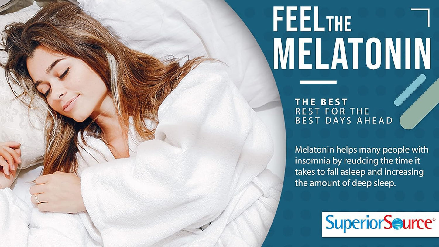 Superior Source Calming Formula with L-Theanine, 5-HTP & Melatonin - 60-Count MicroLingual Sleep Support (Pack of 2)
