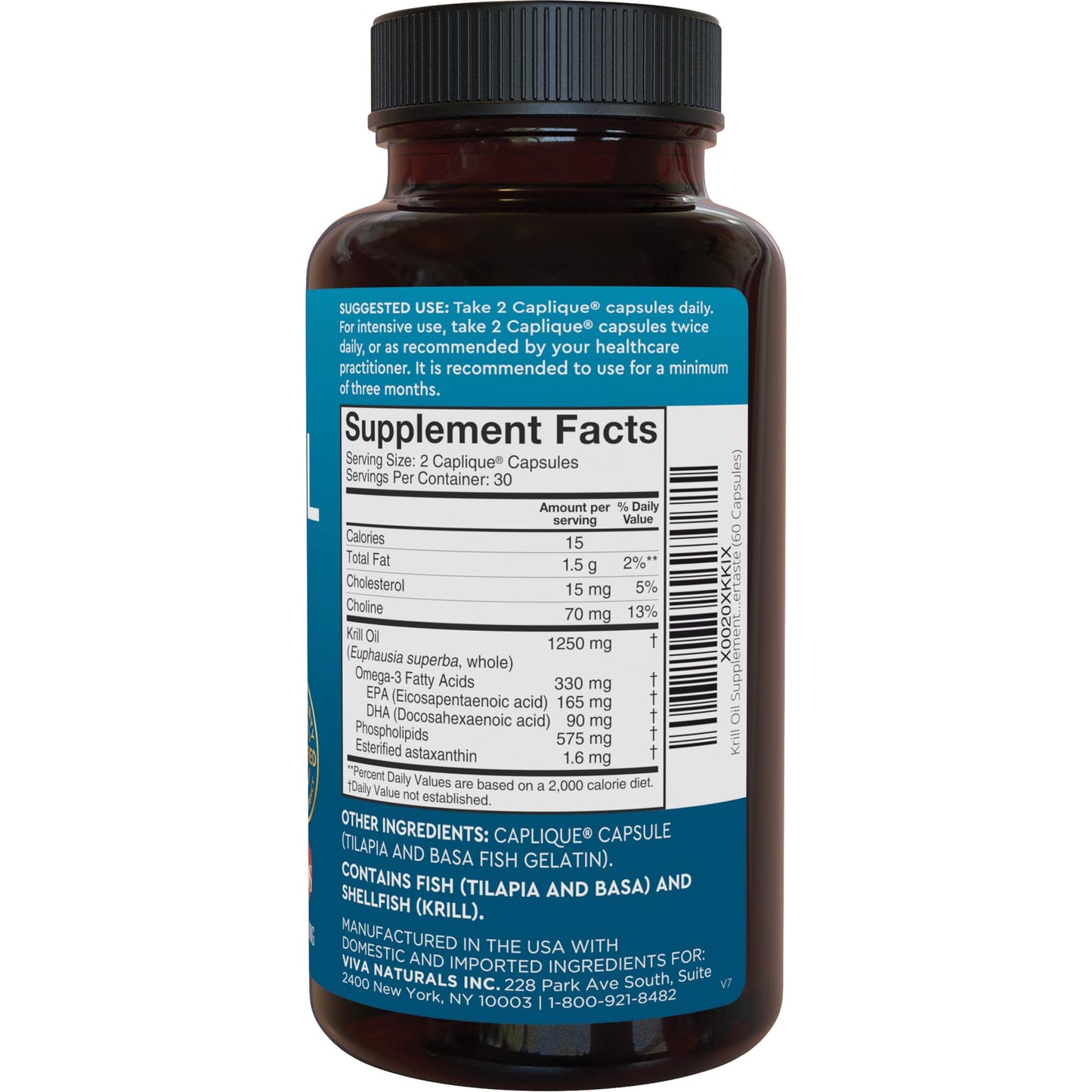 Viva Naturals Antarctic Krill Oil 1250 mg — EPA/DHA + Astaxanthin | Joint & Brain Support | No Fishy Aftertaste | Pack of 6