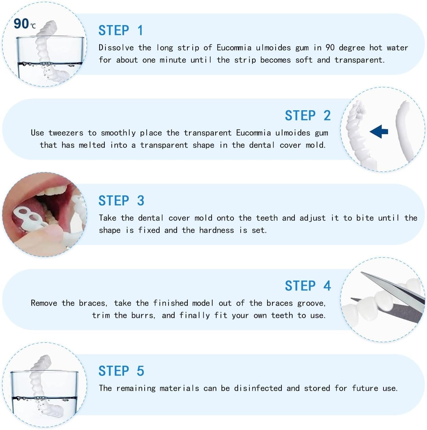 2 Pairs Temporarily Adjustable Smile Aligners – Natural & Comfortable for Men & Women (White)