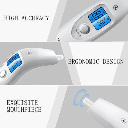 Home Ketosis Meter - Portable Ketone Breath Analyzer with 10 Mouthpieces