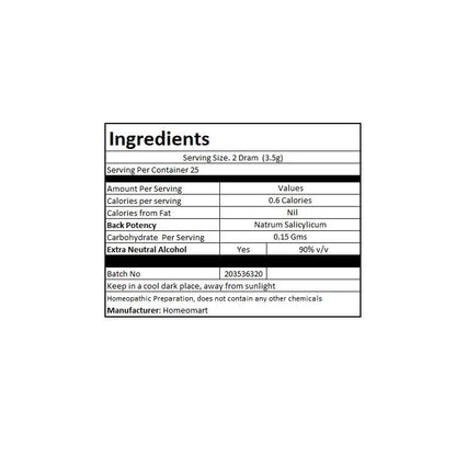 Natrum Salicylicum 6C Homeopathy Pellets Pack of 2 | Homeomart