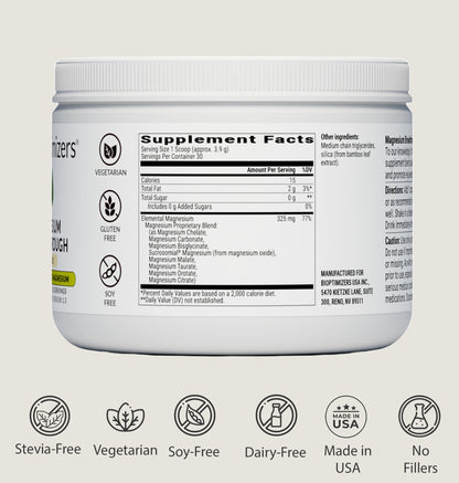 BIOptimizers Magnesium Breakthrough Drink - 8 Forms, Electrolytes, Unflavored