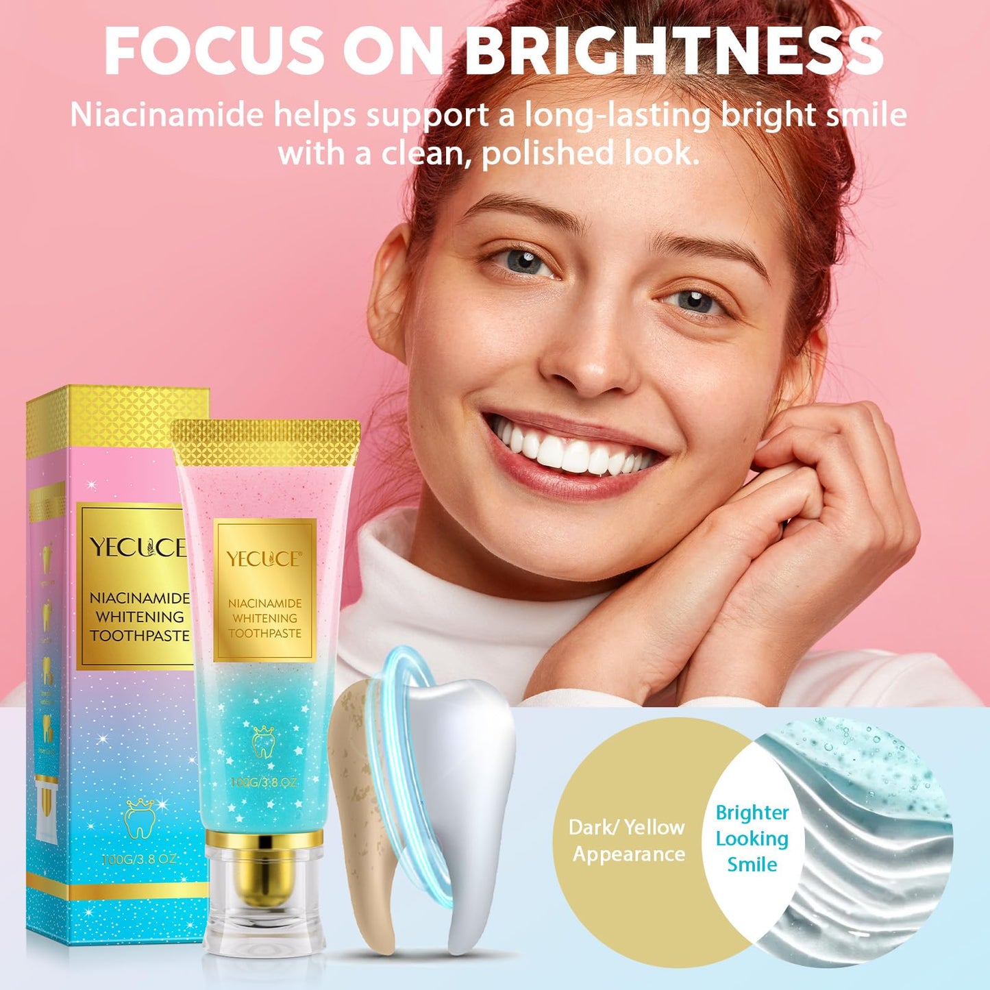 Niacinamide Toothpaste – Whitening, Enamel Protection, 4 oz