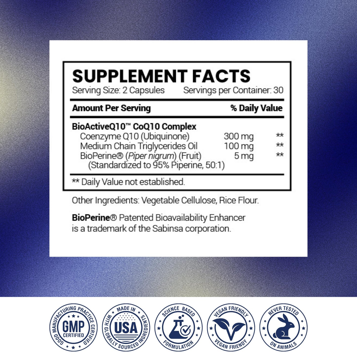 Research Verified CoQ10 – 250mg Pure CoQ10 with Bioperine, 180 Vegan Capsules | Enhanced Absorption