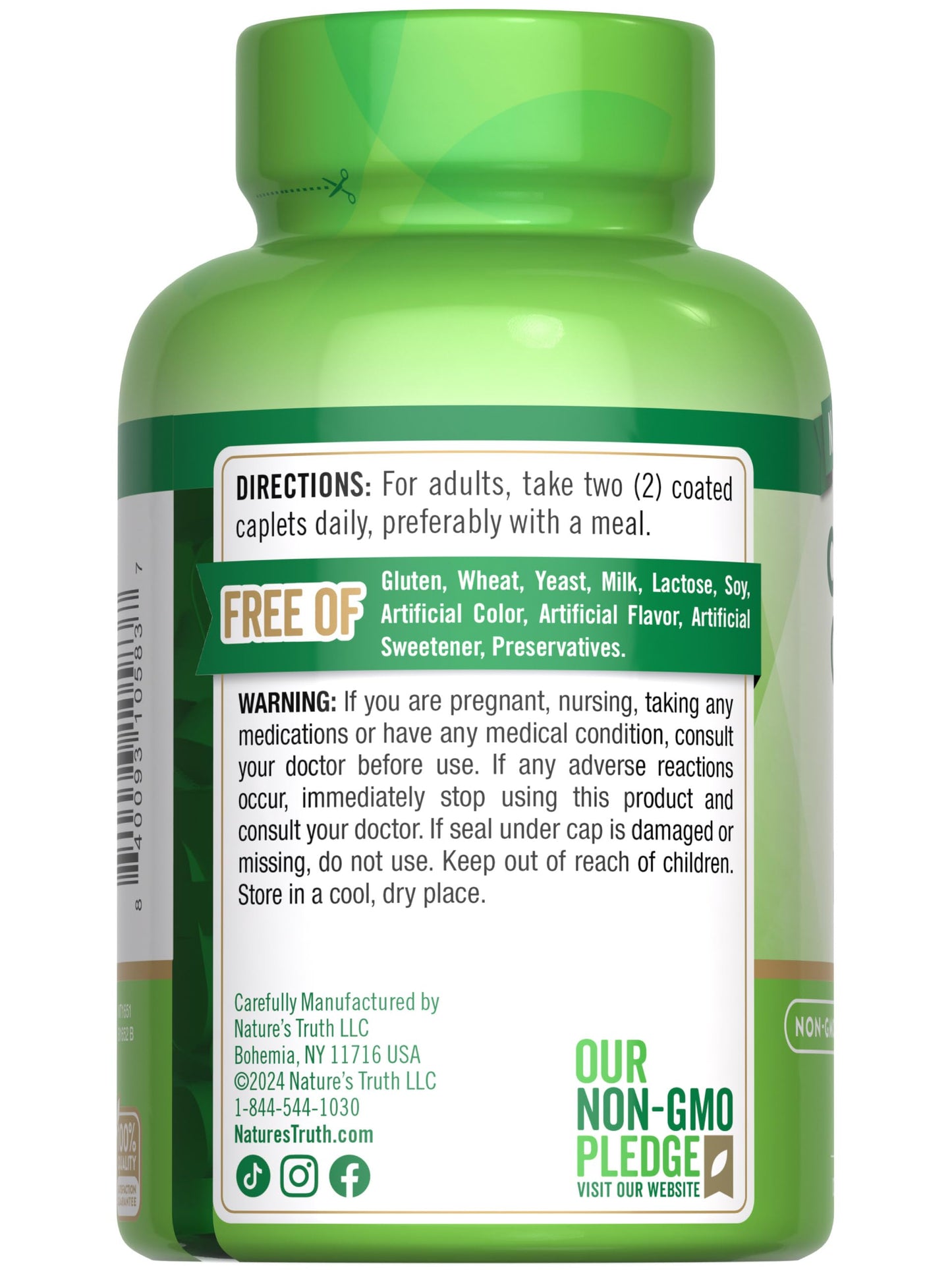 Nature's Truth Calcium Citrate with Vitamin D3 - 100 Caplets | Vegetarian, Non-GMO & Gluten Free