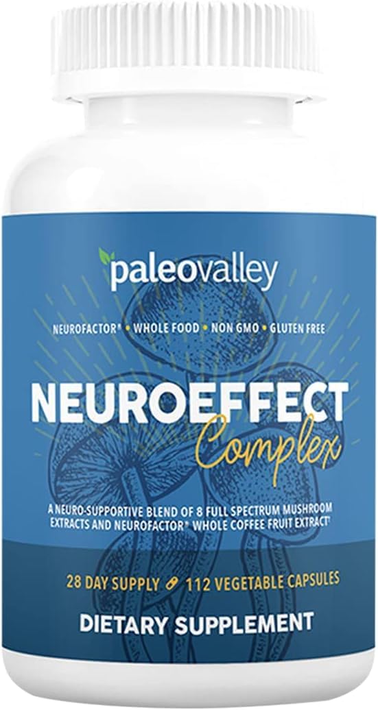 Paleovalley NeuroEffect: Focus, Memory & Energy with 8 Mushroom Extracts | 28-Day Supply