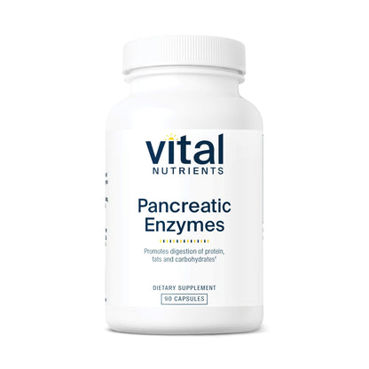 Vital Nutrients Pancreatic Enzymes 1000mg – Full Strength Digestive Enzymes (Protease, Amylase, Lipase) | Gluten, Dairy & Soy Free | 90 Capsules