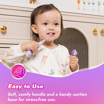 Papablic Arya Toddler Sonic Electric Toothbrush | Unicorn Cover & LED Timer