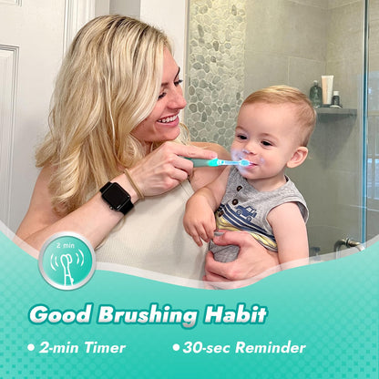 Papablic Jo Toddler Sonic Toothbrush (Ages 1-3) – Dino Cover & LED Timer