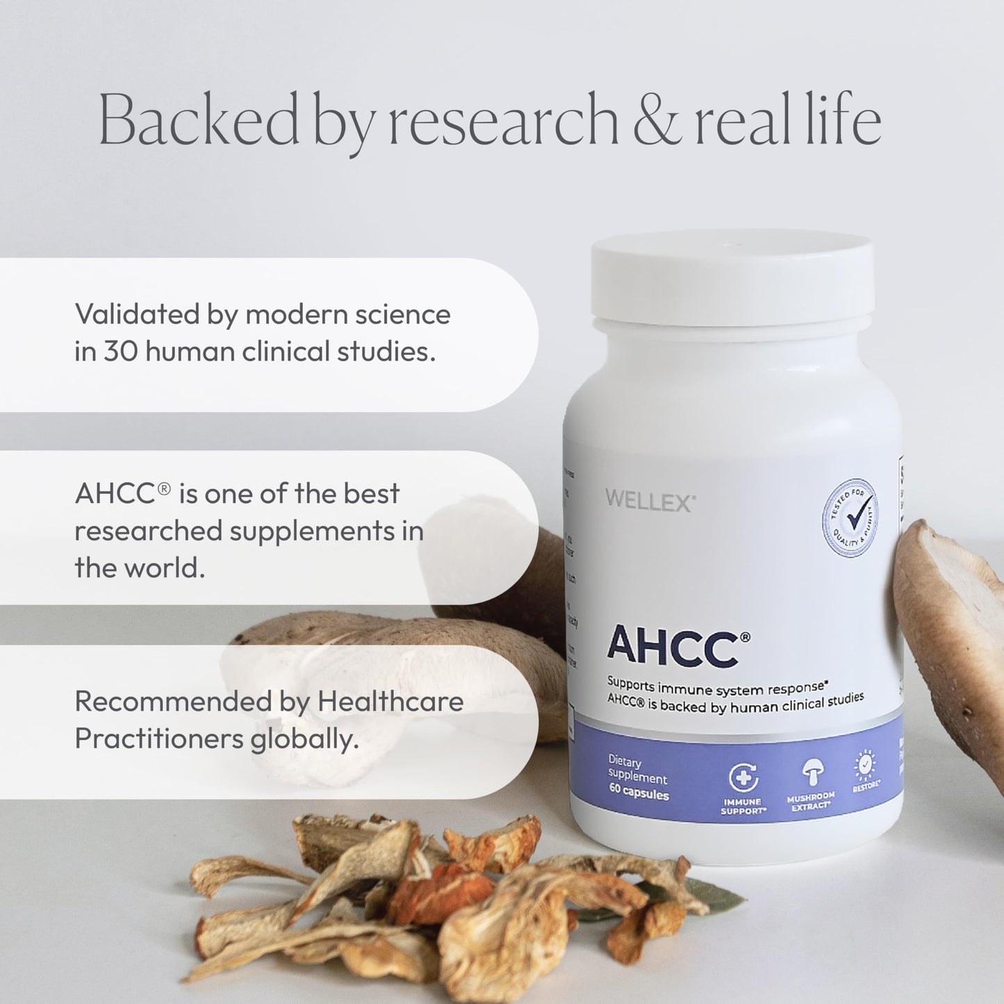 Papillex AHCC Supplement - Maximum Strength Immune Support, 60 Veggie Capsules