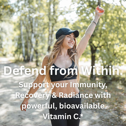 Paradise Earth's Blend Vitamin C with Adaptogens & Organic Greens | 90 Vegetarian Capsules