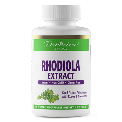 Paradise Herbs Rhodiola Extract 500mg | Ultra Pure, Vegan, Non-GMO, Gluten Free – 60 Vegetarian Capsules
