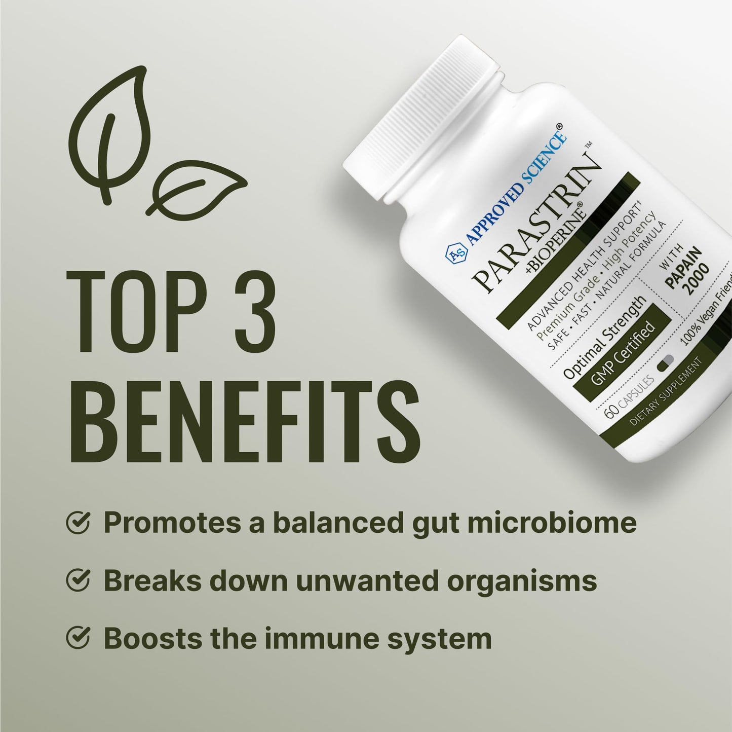 Approved Science Parastrin - 120 Capsules | Cleanse & Gut Health | Vegan